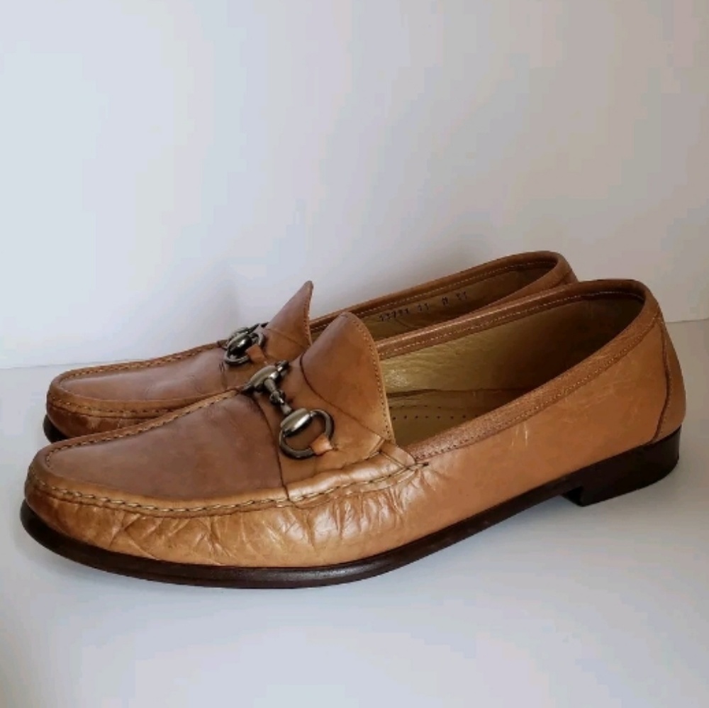 Sold-Cole Haan Italy British Tan Horse bit loafers - Picture 2 of 8